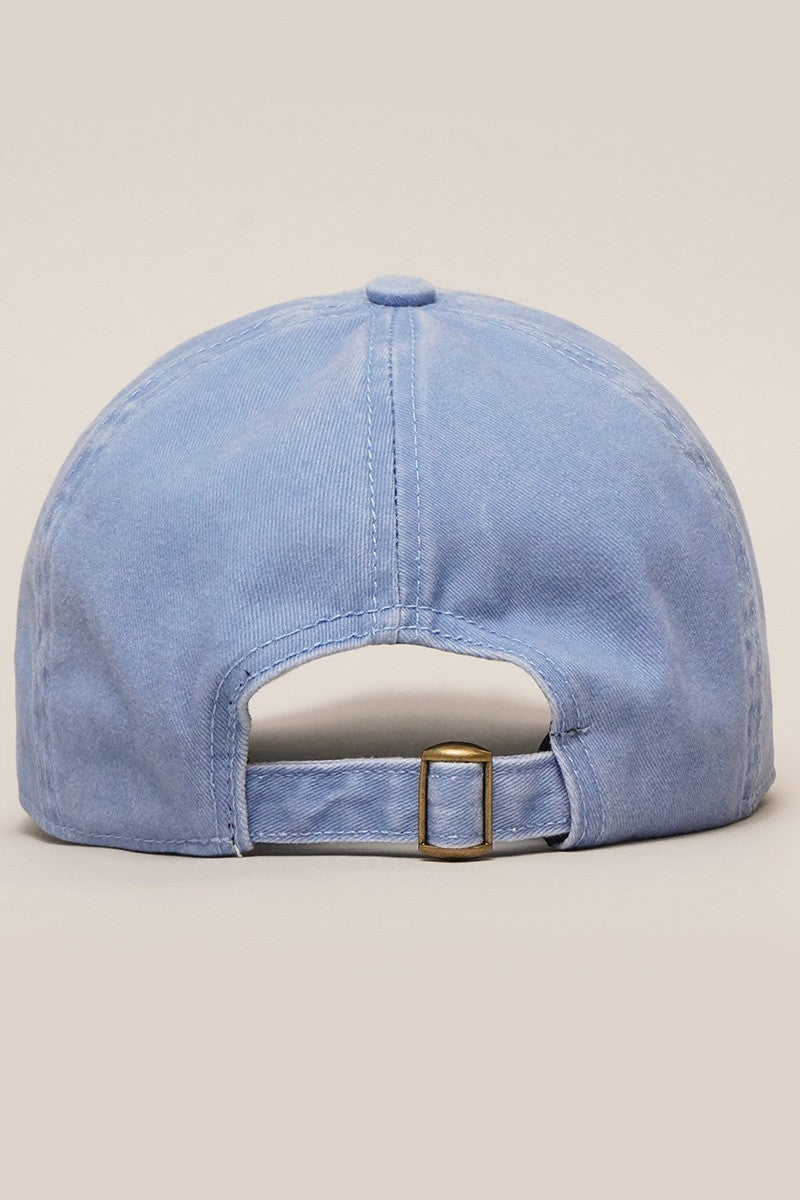 Cat Mom Embroidered Baseball Cap (denim)