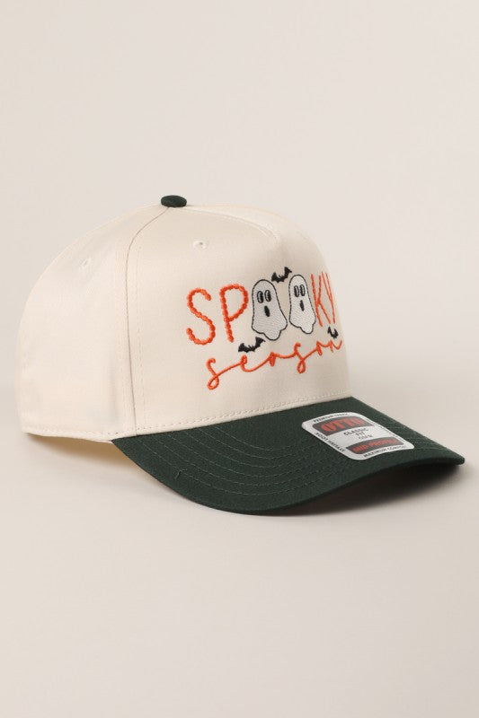 Spooky Season Embroidered Trucker Hat (black)