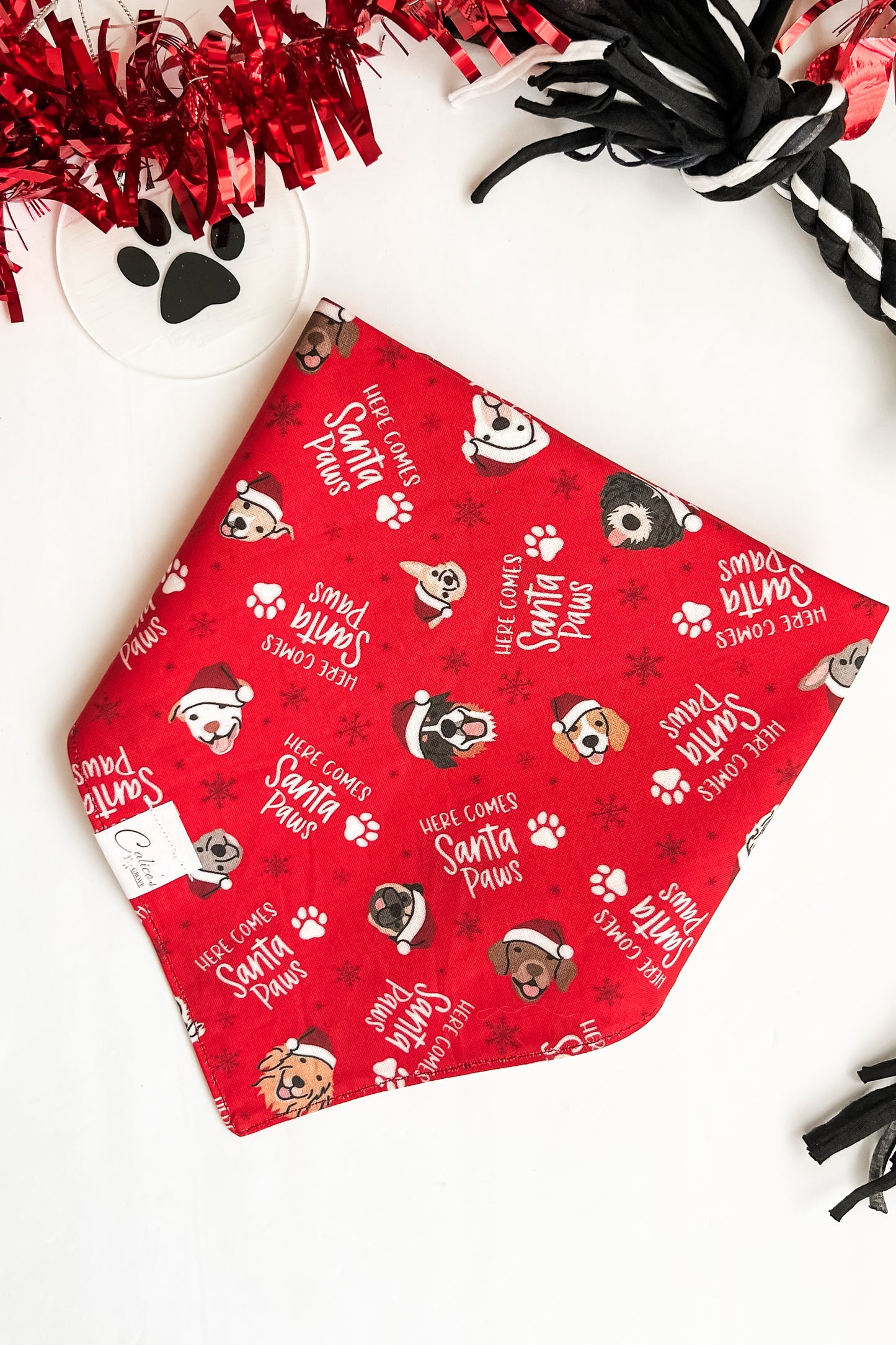 Here Comes Santa Paws Bandana