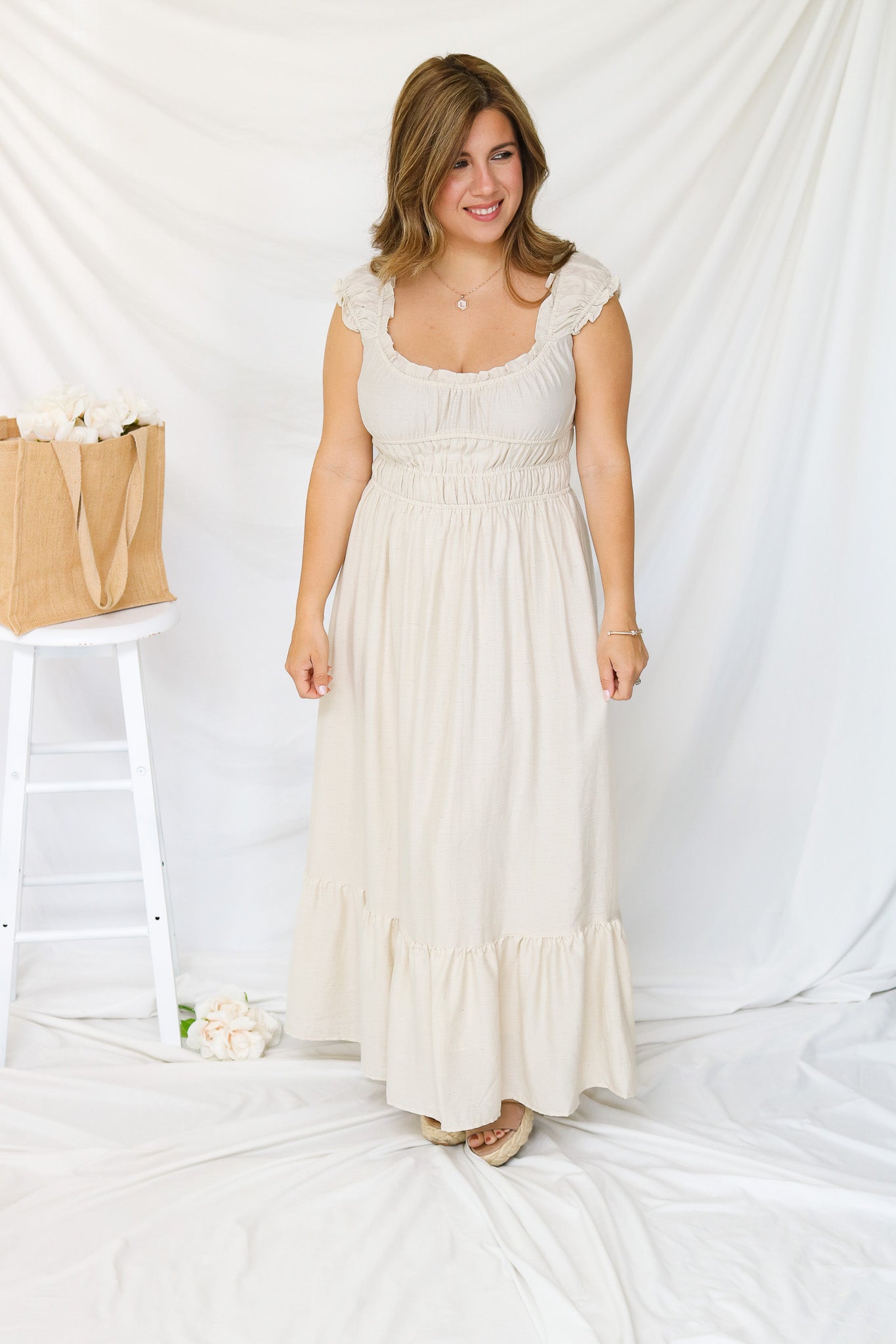 Simple Times Midi Dress (natural)