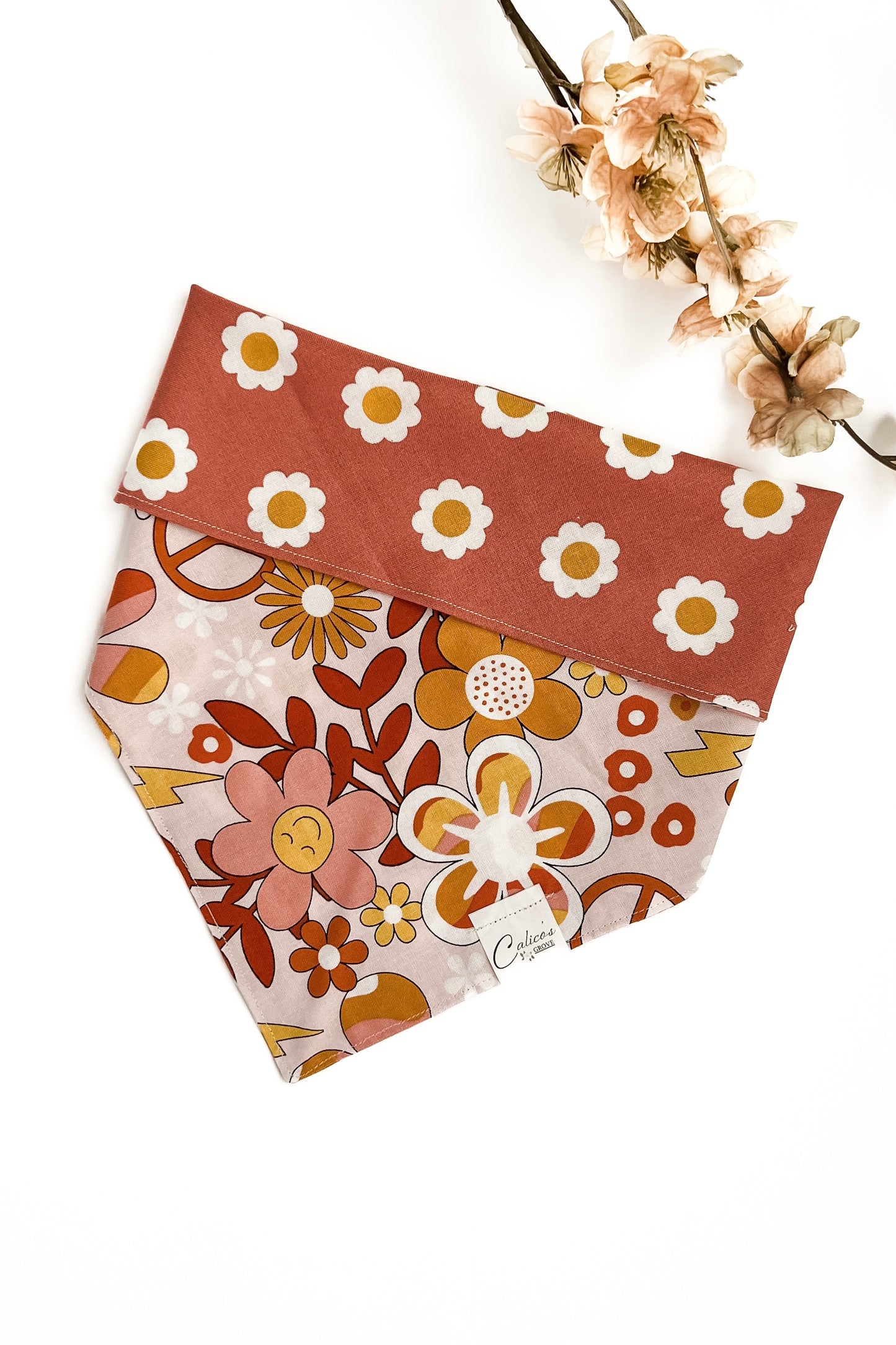 Flower Power Reversible Bandana