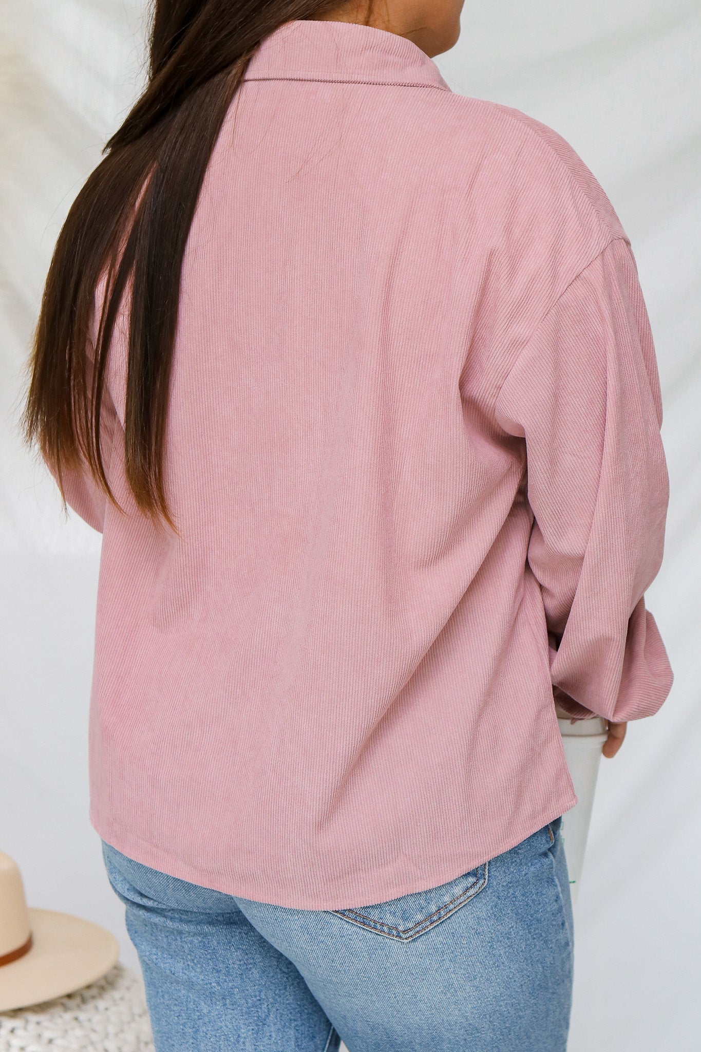 Perfectly Pink Corduroy Shacket
