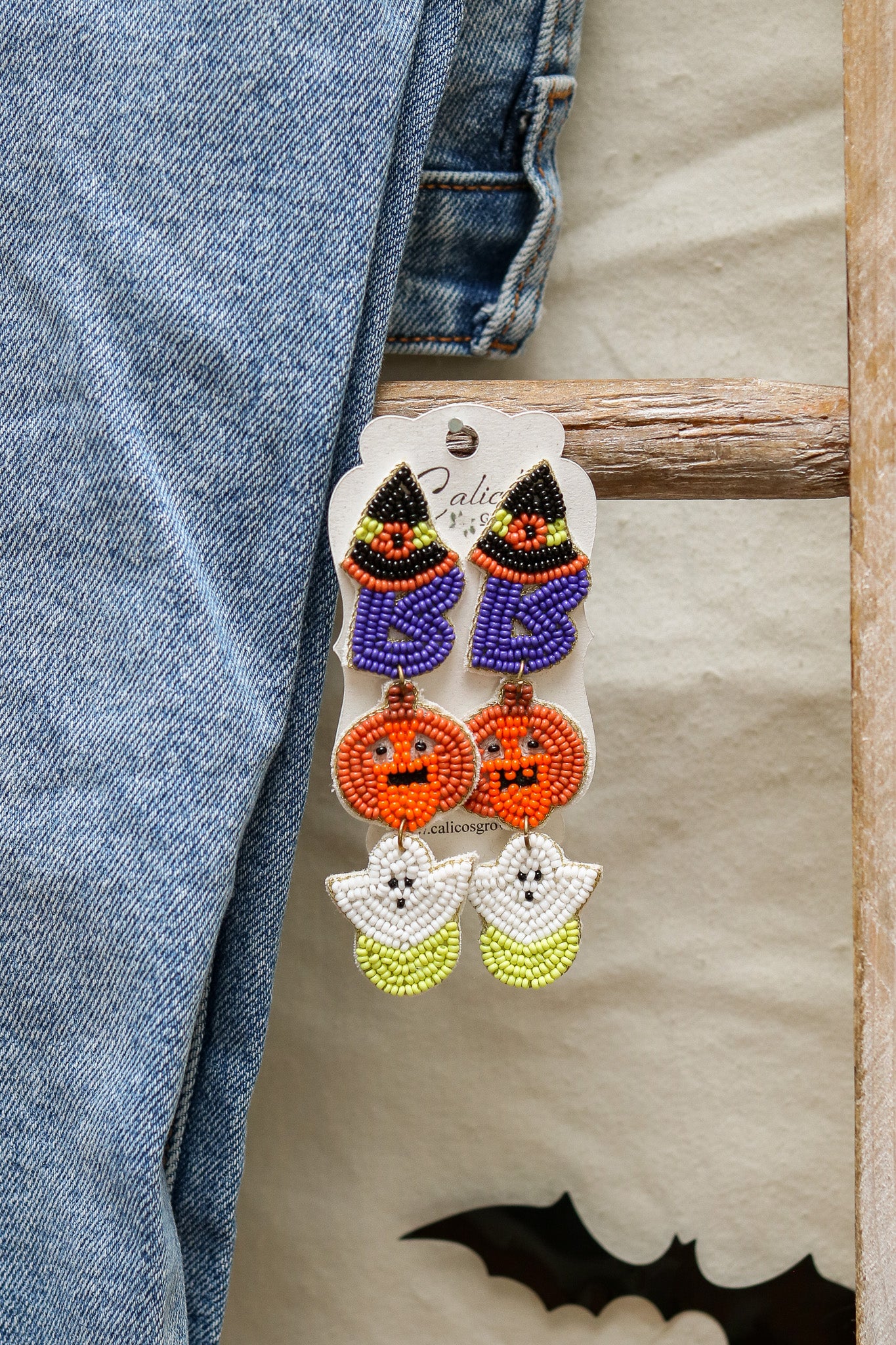 Boo Witch Beaded Earrings