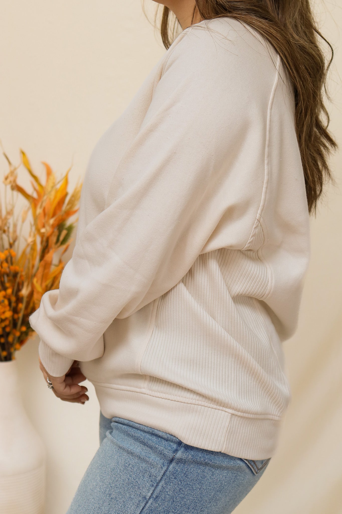 Autumn Leaves Embroidered Sweatshirt