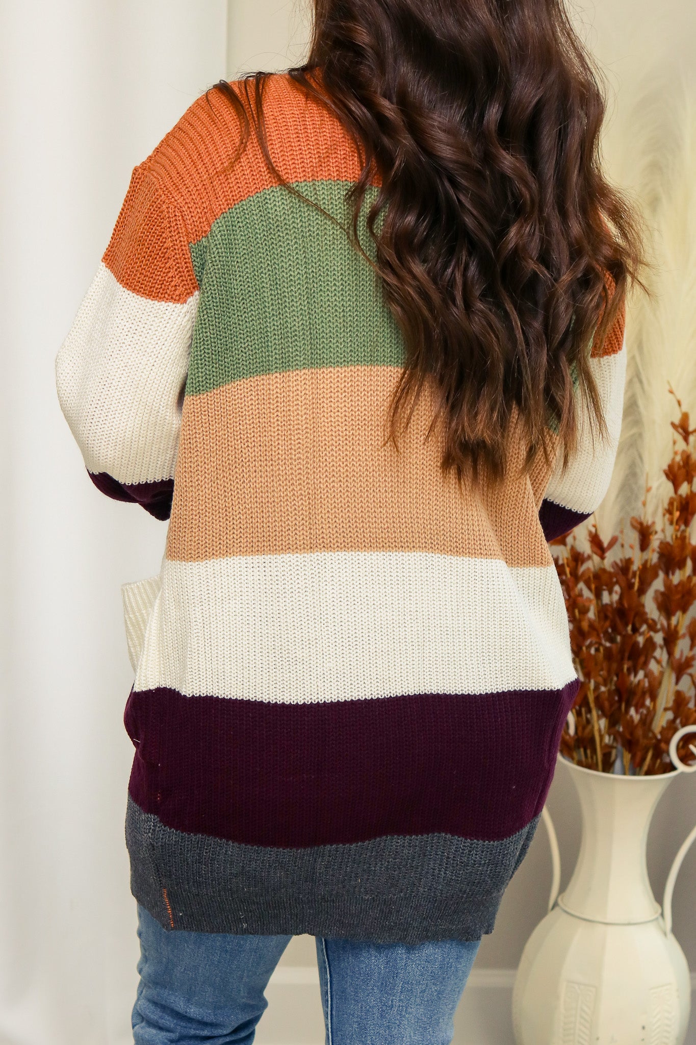 Colors of Autumn Striped Cardigan