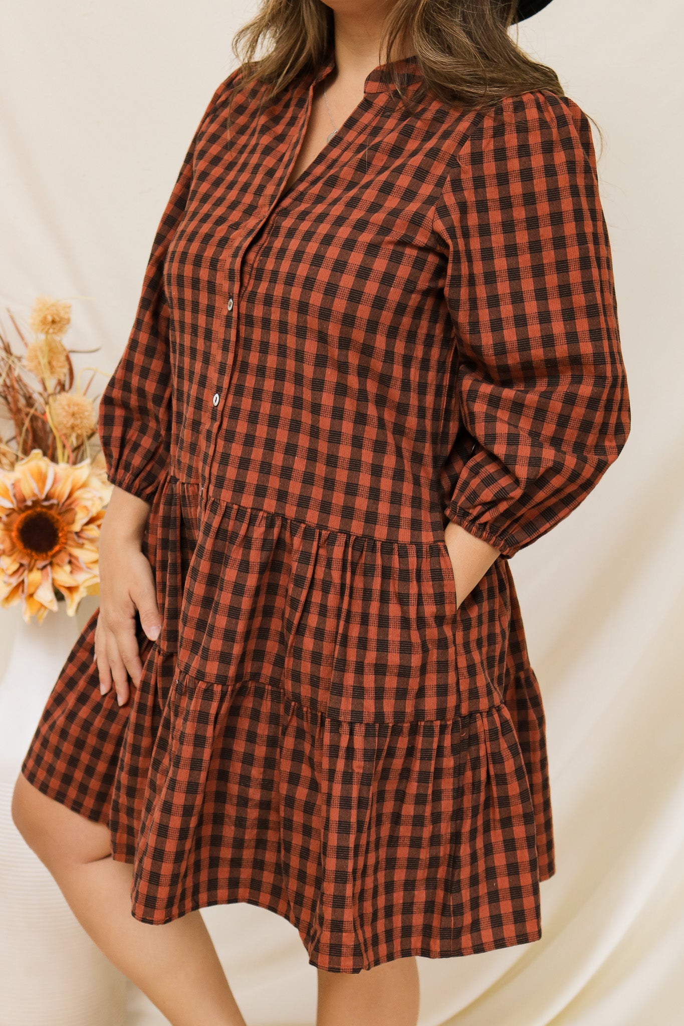 Harvesting Memories Plaid Dress