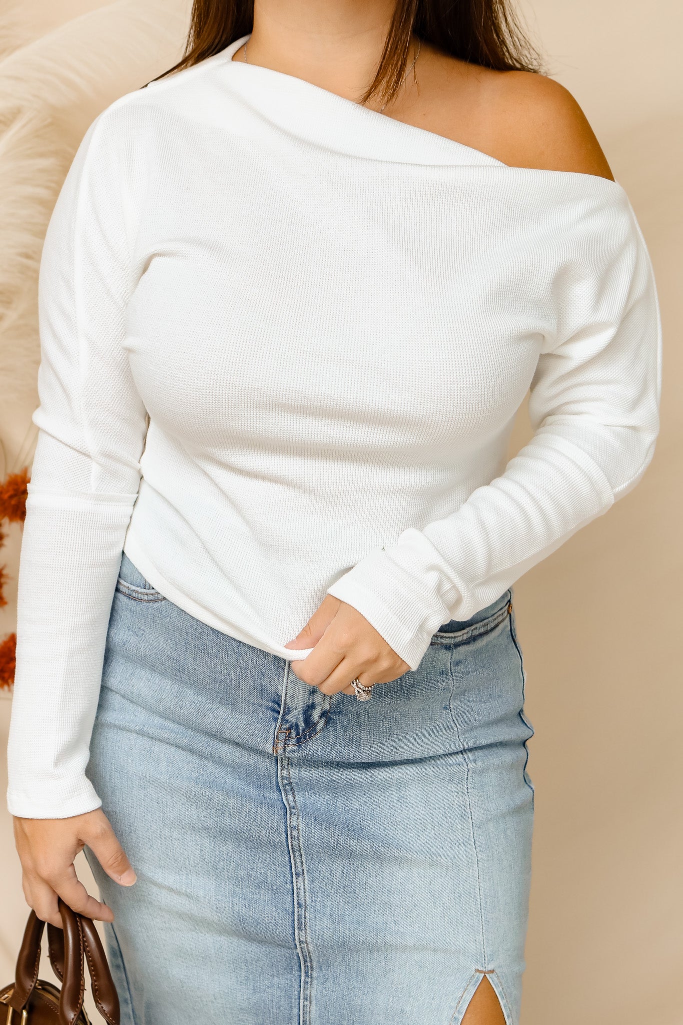With Ease Knit Top (white)