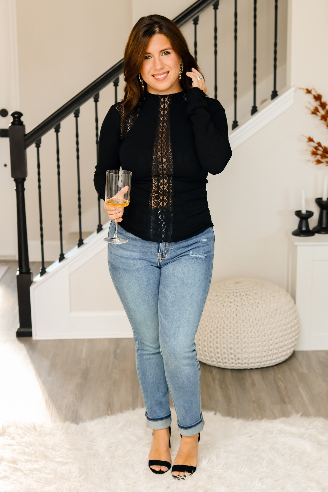 Let's Talk Lace Top (black)