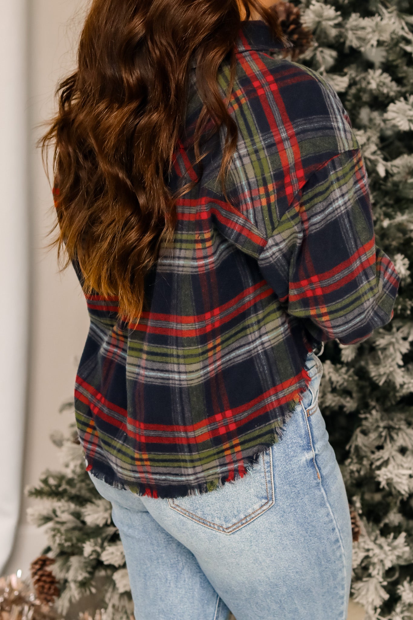 Sipping Hot Cocoa Plaid Top