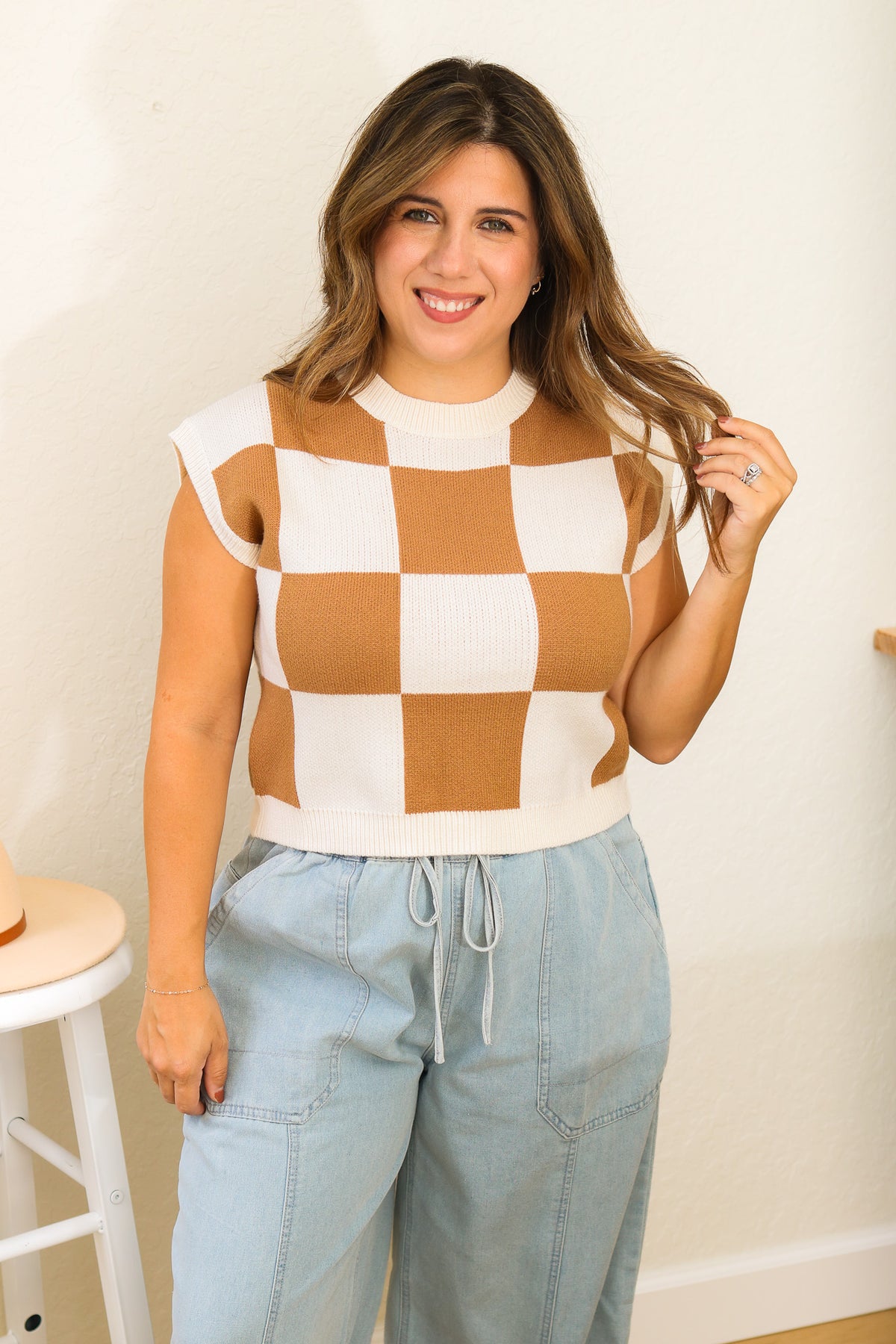 Cabin Fever Checkered Top