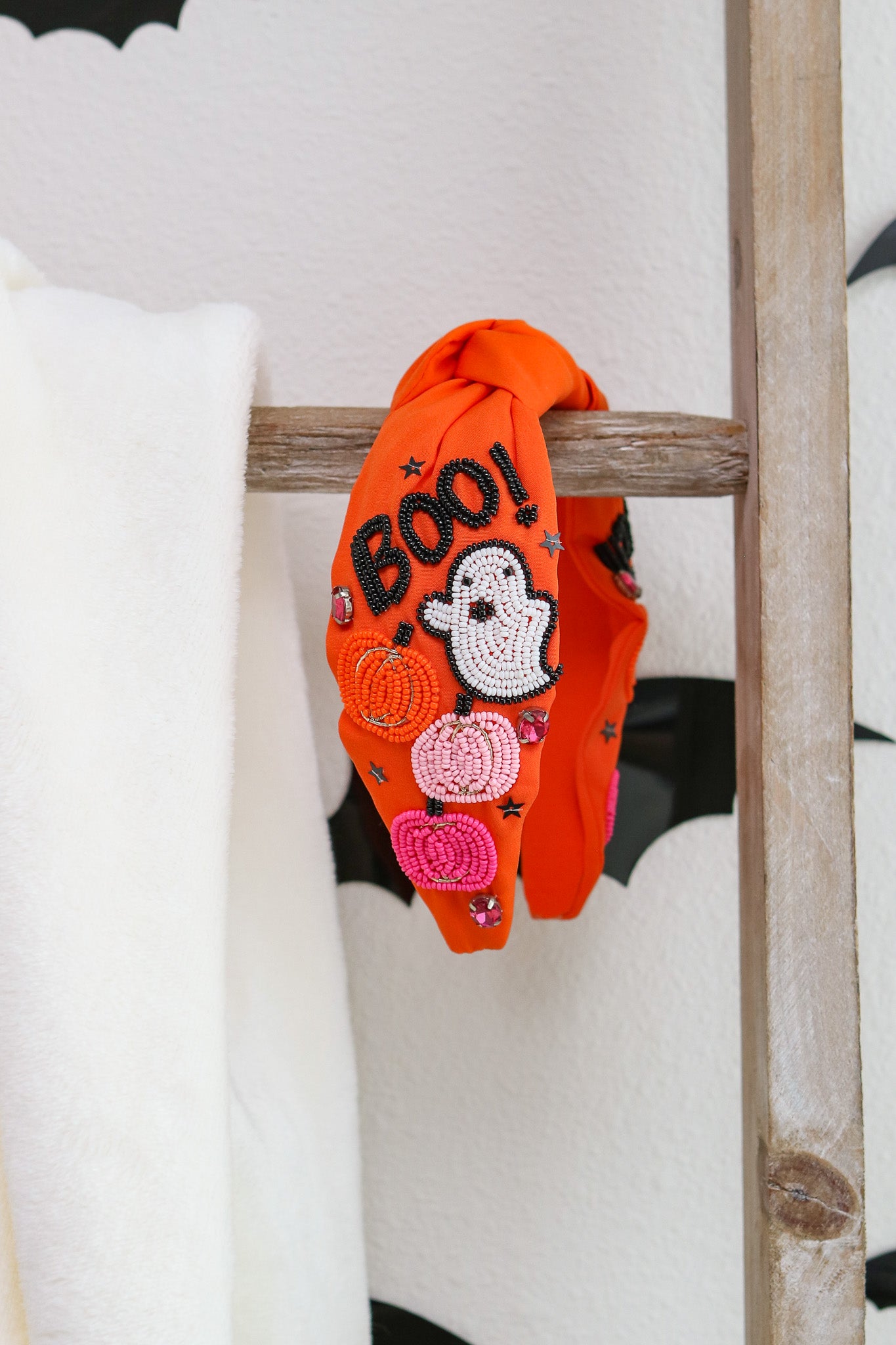 BOO! Knot Headband (orange)