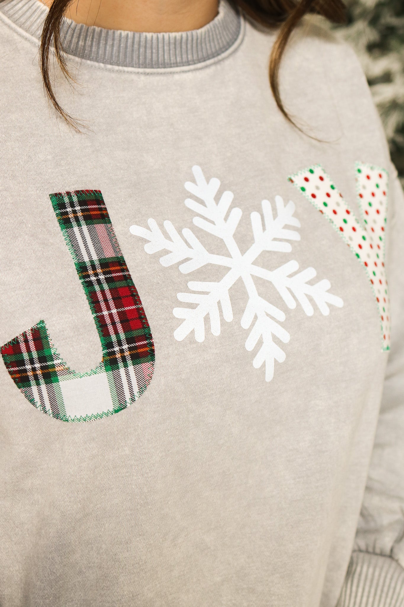 JOY Stitched Graphic Pullover