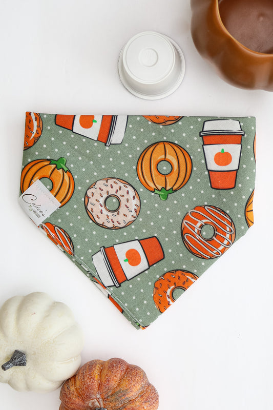 Pumpkin Spice Latte Bandana (sage)