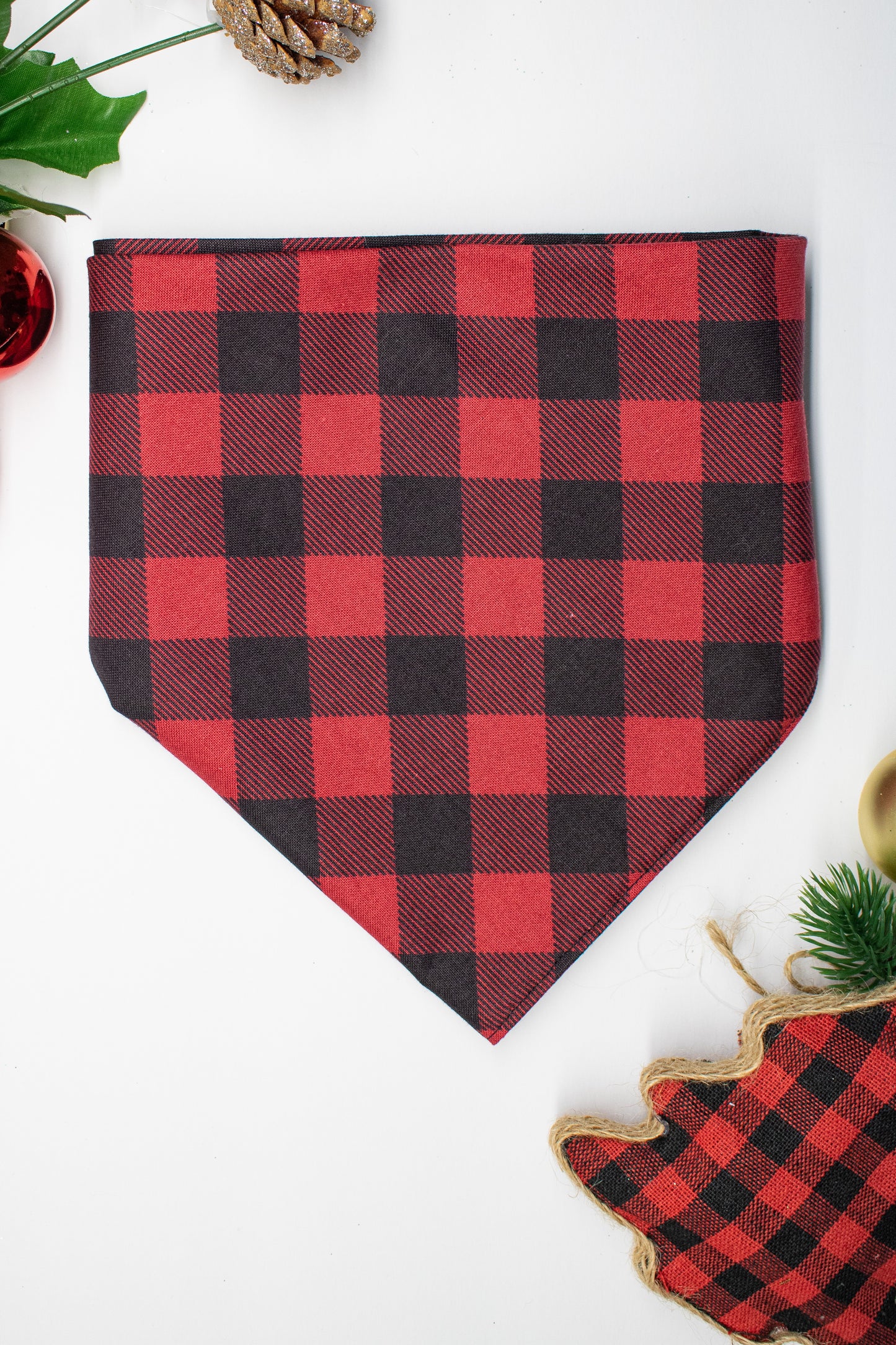 Red And Black Plaid Bandana