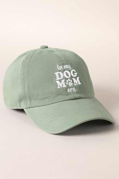 In My Dog Mom Era Embroidered Baseball Cap (sage)
