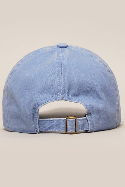Cat Mom Embroidered Baseball Cap (denim)