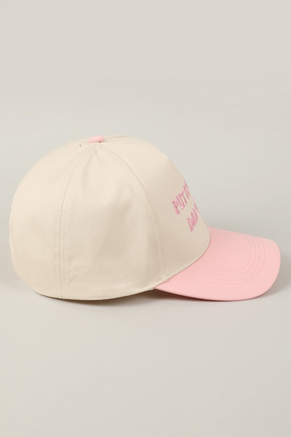 Put It On My Dad's Tab Embroidered Trucker Hat (pink)
