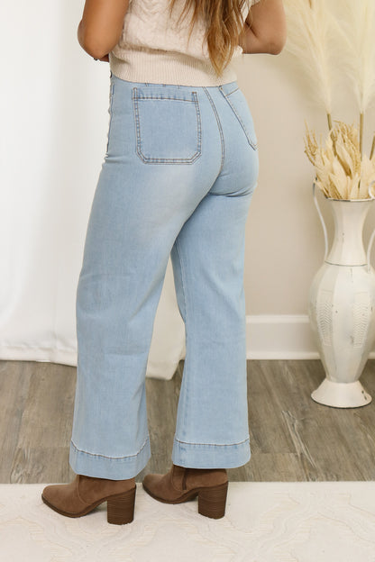 On My Way Wide Leg Jeans