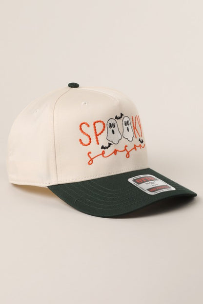 Spooky Season Embroidered Trucker Hat (black)