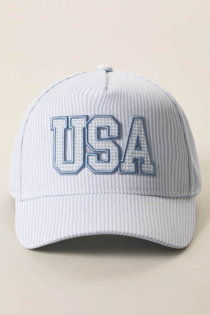 USA Gingham Hat (blue)