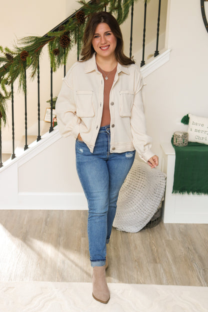 Venturing Out Waffle Knit Jacket