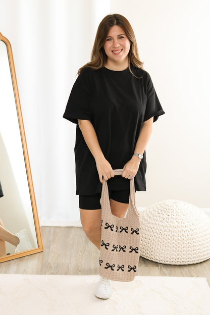On The Run Biker Shorts Set (black)