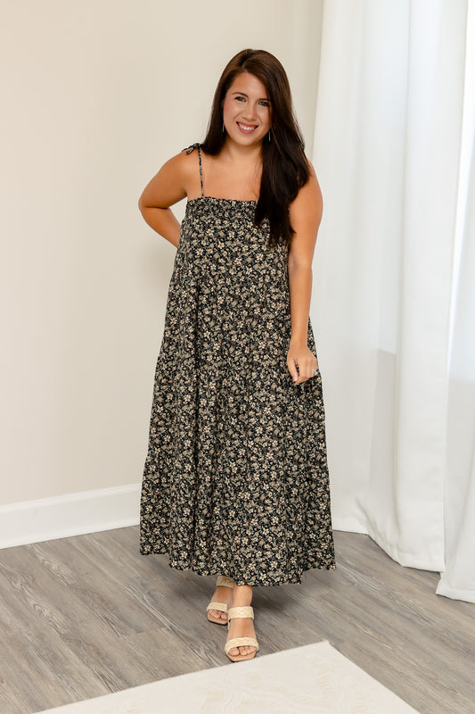 Time Goes By Floral Maxi Dress