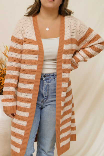 Cozy Up Striped Cardigan