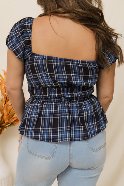 Meet You There Plaid Top