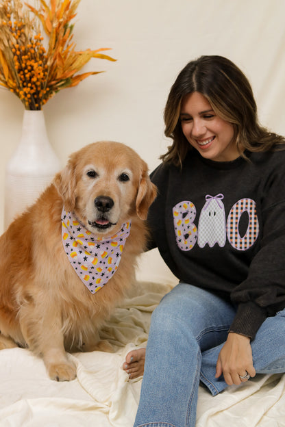 BOO Stitched Graphic Pullover