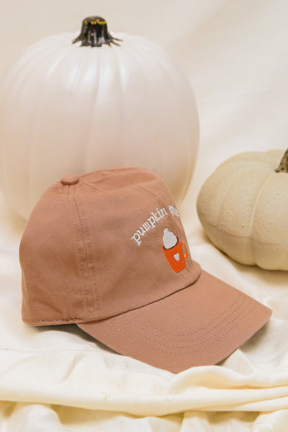 Pumpkin Spice Embroidered Baseball Cap (Clay)