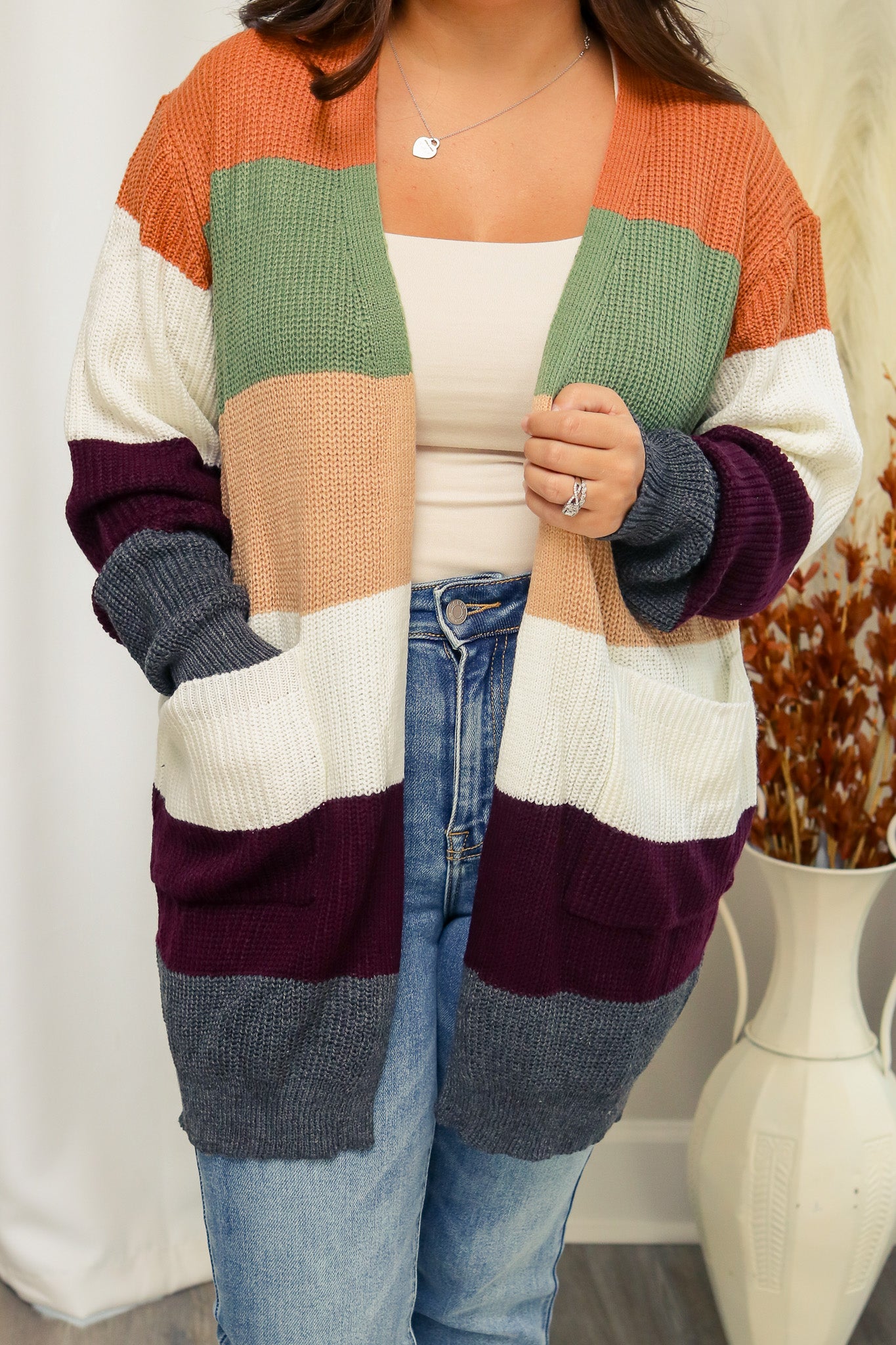 Colors of Autumn Striped Cardigan