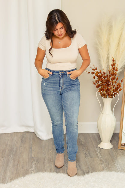 Dani Medium Wash High Waisted Jeans