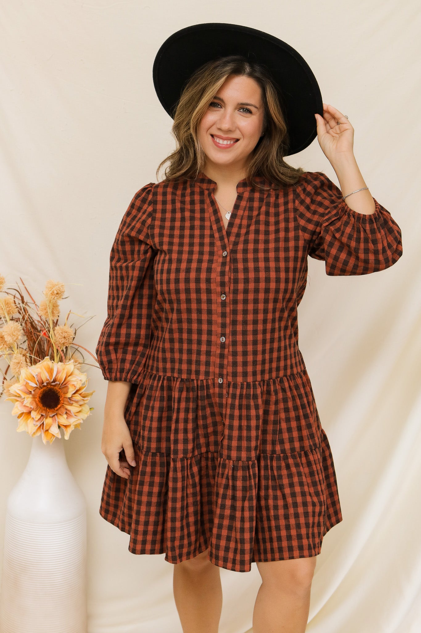 Harvesting Memories Plaid Dress