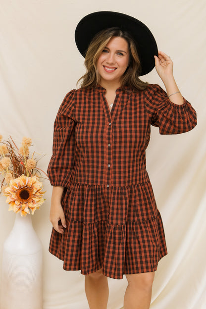 Harvesting Memories Plaid Dress