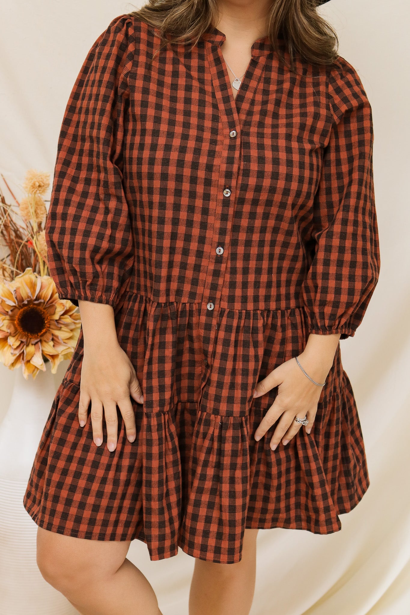 Harvesting Memories Plaid Dress