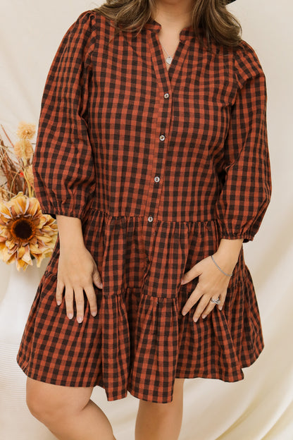 Harvesting Memories Plaid Dress