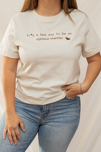 Espresso Martini Embroidered Tee - Calico's Grove Boutique