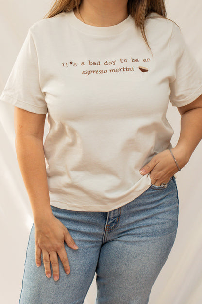 Espresso Martini Embroidered Tee - Calico's Grove Boutique