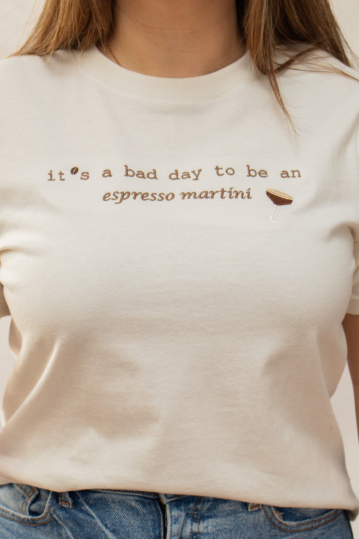 Espresso Martini Embroidered Tee - Calico's Grove Boutique