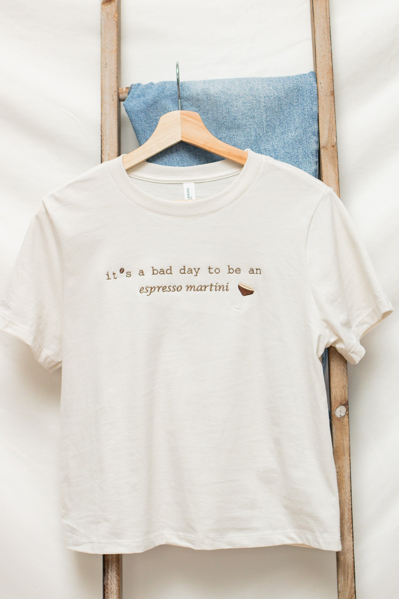 Espresso Martini Embroidered Tee - Calico's Grove Boutique