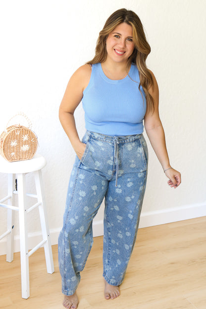 Simply Chic Sweater Tank Top (blue)