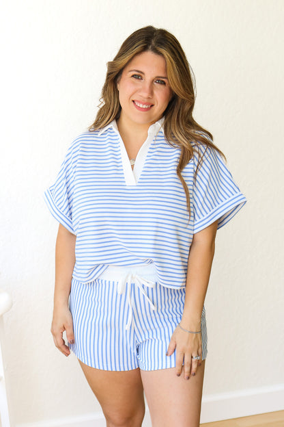 Running Errands Striped Set (blue)