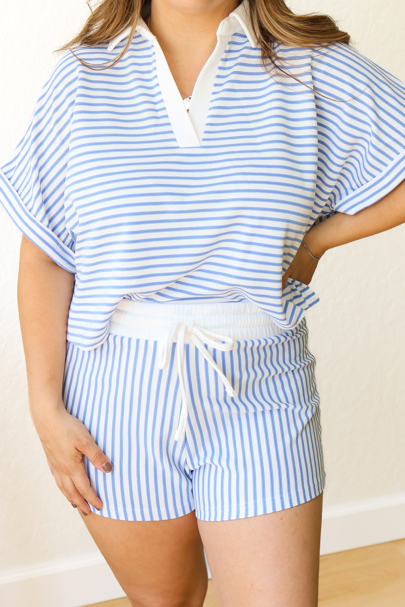 Running Errands Striped Set (blue)