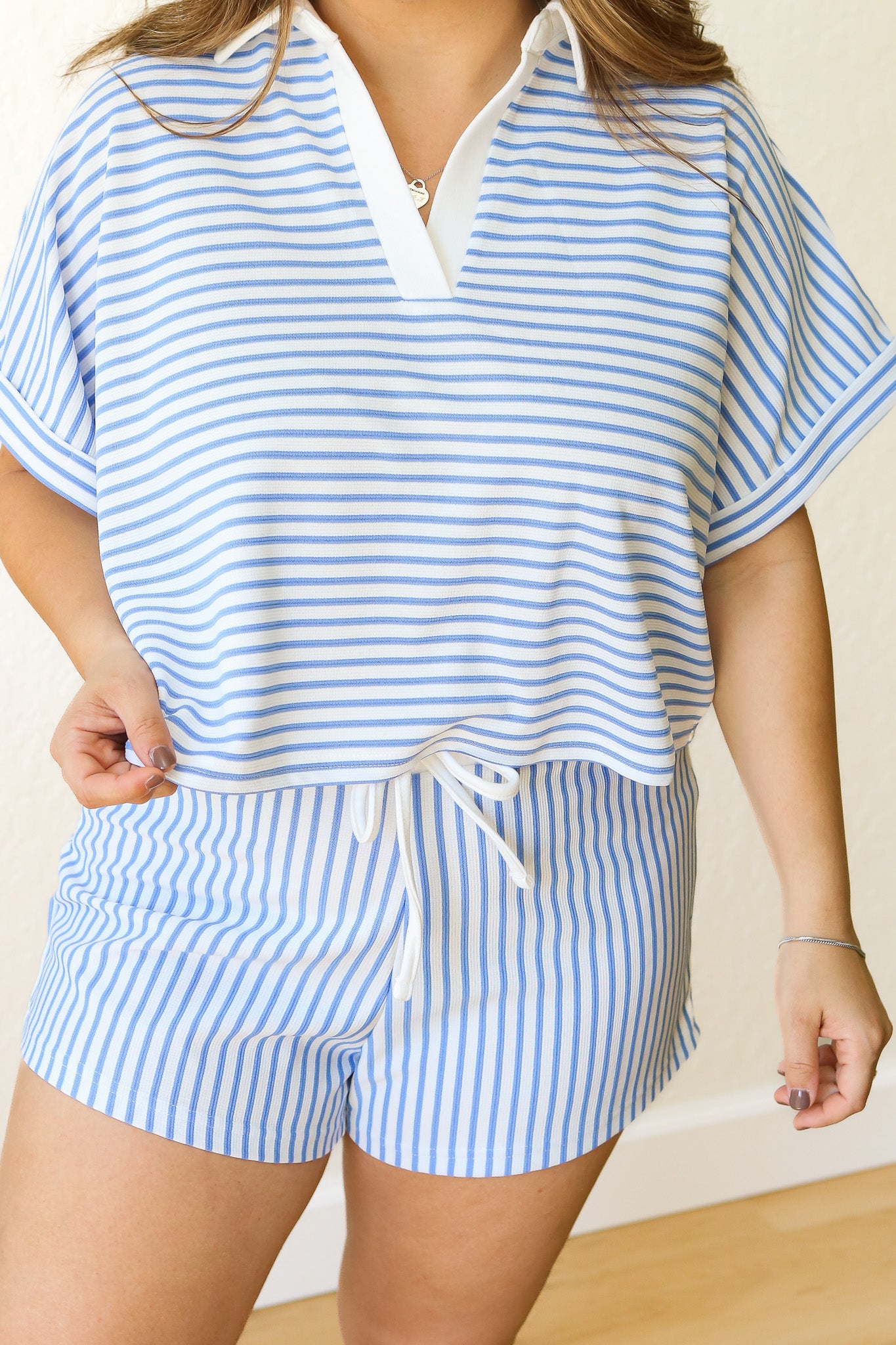 Running Errands Striped Set (blue)