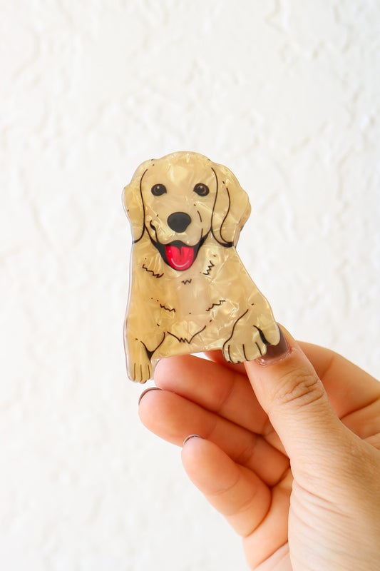 Golden Dog Hair Clip
