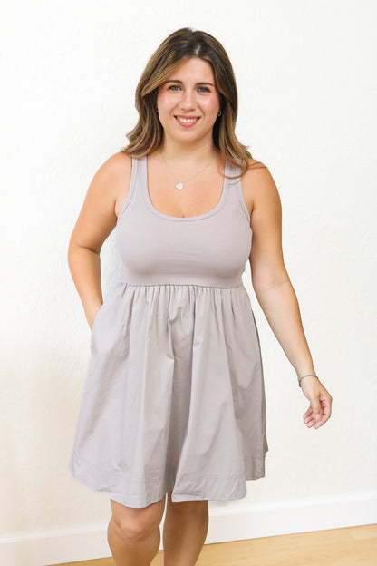 Simple Times Dress (ash mocha)