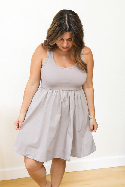 Simple Times Dress (ash mocha)