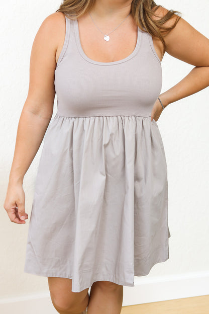 Simple Times Dress (ash mocha)