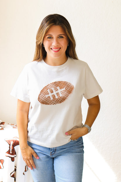 Plaid Lace Football Tee